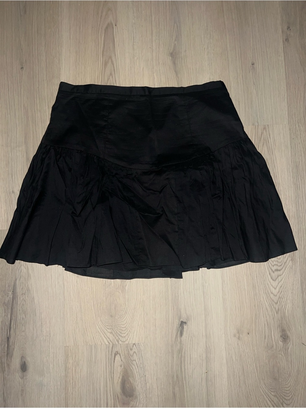Bardot Amorette Mini Skirt Black Size 10 Cotton Poplin Lined